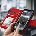 Miniatyrbillede 3 af 4: iPhone 11 Pro Max Cover - Apple - Premium Læder - Rød - Video Støtte - Kortholder Röd
