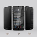 Pikkukuva 4 / 5: Filmi iPhone 6 Plus, 6s Plus, 7 Plus ja 8 Plus Anti-spy Force Glass Black -puhelimille Svart