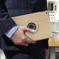 Miniatyrbillede 3 af 4: iPad Etui 2019 10.2 - AVIZAR - Fuldt Beskyttelse - Rotérbart Stativ 360° - Guld Gul Gult guld