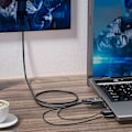 Pikkukuva 3 / 5: HDMI-VGA-uroskaapeli ja 3,5 mm:n liitin Full HD -laatuinen pituus 1,8 m musta