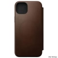 Pikkukuva 4 / 4: Nomad Folio Moderni nahkainen läppäkotelo iPhone 15 Plus Brownille kastanj
