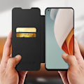 Pikkukuva 3 / 4: Kansi OnePlus Nord N100 Folio Case korttikotelo aitoa nahkaa Qin Nillkin musta musta Svart