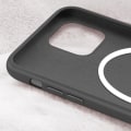 Miniatyrbillede 3 af 5: Beskyttelseskappe - AVIZAR - iPhone 15 Plus - Silikone Soft-touch - Sort - Indbygget MagSafe Svart