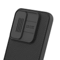 Miniatyrbild 2 av 6: Nillkin hårt fodral för Samsung Galaxy A15 5G - Stötsäkert förstärkta hörn - skjutbart kameraskydd - svart Svart