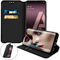 Miniatyrbillede 2 af 4: Smartphone cover - AVIZAR - Samsung Galaxy A10 - Eco-læder - Stand funktion - Sort Svart