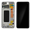 Miniatyrbillede 1 af 4: LCD-skærm Samsung Galaxy S10e skærmblok med berøringsoriginal hvid prisme Vitt prisma