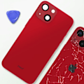 Pikkukuva 4 / 4: iPhone 13 Mini -runko - AVIZAR - Punainen - Takalasin vaihto Röd