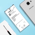 Miniatyrbillede 4 af 4: Internt batteri - LINQ - BAT-A5-2016 - 2600mAh - Lithium Ion - Hvid Vit