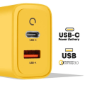 Pikkukuva 4 / 6: GaN USB + USB-C 45W Microgrid Tactical seinälaturi musta / keltainen