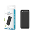 Pikkukuva 3 / 3: Varavirtalähde 20 000 mAh 2 USB-A / 1 USB-C Digitaalinäytöllä Jaym Musta Svart