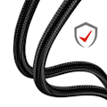 Miniatyrbillede 4 af 5: USB-C til USB-C Flettet Design Anti-tryk Swissten Sort Svart