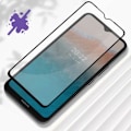 Miniatyrbillede 4 af 5: Hærdet glas til Nokia C21 Plus 9H hårdhed Gennemsigtig Sort affaset kant