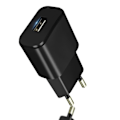 Pikkukuva 2 / 4: Verkkosovitin - Forever - USB Type-C - 1A - Kaapeli 1.2m - Musta Svart