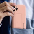 Pikkukuva 4 / 4: Suojakuori - Wozinsky - iPhone 11 Pro Max - Pehmeä silikoni - Magneettituki - Vaaleanpunainen Rosa