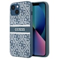 Miniatyrbillede 1 af 5: Cover til iPhone 13 Mini med print og monokrom stribe Luxury Guess Lyseblå Blå