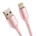 Miniatyrbillede 2 af 5: USB til Lightning Kable Design Flettet Anti-knude Swissten Rosa