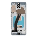 Miniatyrbillede 1 af 2: LCD-skærm + Touch-glas og chassis til Samsung S20 - Hvid - Avizar