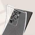 Pikkukuva 3 / 6: AVIZAR puolijäykkä kotelo Samsung S24 Ultralle - Läpinäkyvä glitter - Kameran suojaus Transparent