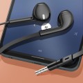 Miniatyrbillede 3 af 6: In-ear hovedtelefoner - XO - 3,5 mm stik - Integreret mikrofon - Flad kabel - Optimal komfort Svart
