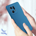 Miniatyrbillede 4 af 5: Beskyttelsescover - Oppo - Find X5 - Semi-stift silikone - Soft-touch finish - Blå Blå