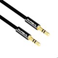 Pikkukuva 2 / 6: Jack-kaapeli 3,5mm uros-uros Ääni Liitin Älypuhelin Kaiutin Kuulokkeet Akashi Musta