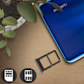 Miniatyrbillede 2 af 3: SIM-kort og Nano Memory skuffe - Huawei - P30 Pro - Blå - Kompatibel - 10g Blå