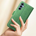 Pikkukuva 3 / 5: Suojakuori Samsung Galaxy A15:lle - AVIZAR - Chesterfield - Lompakko ja videoteline - Vihreä Grön