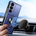 Miniatyrbild 3 av 5: Fodral till Samsung Z Fold 6 - AVIZAR - Midnattsblå - Stel - Syntet - MIL-STD-810G 516.6 Certifierad Blå