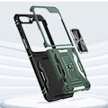 Miniatyrbillede 4 af 5: Ringetui til Samsung Z Flip Bumper Stødsikker ArmoRing Bump Series Grøn Grön