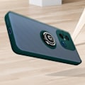 Miniatyrbillede 4 af 5: AVIZAR Beskyttelsesetui til Xiaomi Redmi 12C - Bi-materiale - Metalring - Videosupport - Grøn Grön
