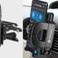 Miniatyrbillede 3 af 5: Smartphone bilholder - FORCELL - Sugekopmontering - Lang arm 27 cm - 360° drejelig - Sort Svart
