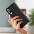 Miniatyrbillede 3 af 5: AVIZAR Pung-etui til HTC Desire 22 Pro - Sort - Videounderstøttelsesfunktion - Magnetisk fane Svart