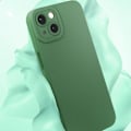 Miniatyrbild 4 av 6: Skal till iPhone 13 - AVIZAR - Matt silikon - Förstärkt kameraskydd - Grön Grön