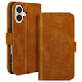 Miniatyrbild 1 av 5: Fodral för iPhone 16 Plus Wallet Flip Video Support Brun kastanj