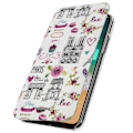 Miniatyrbillede 1 af 6: Etui iPhone X / XS Folio Tegnebog Akashi Paris mon amour Svart
