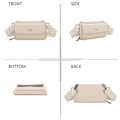 Miniatyrbillede 3 af 5: Gallantry Læder Wallet Skuldertaske - Beige - Blød - Punglås Beige