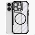 Pikkukuva 5 / 5: IPhone 15 Pro MagSafe Hiilikuitupinnoite Kestävä Musta Suojakuori Svart