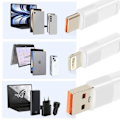 Miniatyrbillede 4 af 5: LinQ White USB til Lightning og USB-C lade- og synkroniseringskabel 60W