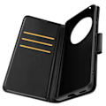 Miniatyrbillede 2 af 6: Etui til Honor Magic 6 Lite 5G Flip Wallet Support håndledsrem Sort