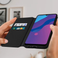 Miniatyrbild 3 av 4: Honor 9A Flip Cover Korthållare Funktion Tunt och elegant stöd Svart Svart