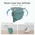 Pikkukuva 3 / 6: IPX6 vesitiivis kotelo Airpods 4 Catalyst vihreä avainrenkaalla Grön