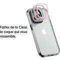 Pikkukuva 3 / 4: RhinoShield Clear [iPhone 14 Pro Max] | Kestää kellastumista, korkea läpinäkyvyys - Musta valokuvalinssin ääriviivat