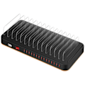 Pikkukuva 1 / 6: Latausasema 180W 15 USB-porttia 3.5A Tuki ja Tuuletin Musta