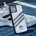 Miniatyrbild 3 av 5: Fodral till iPhone 12 Mini Raised Edges 3 Stripes Adidas White