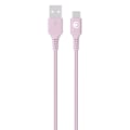 Miniatyrbillede 3 af 5: USB-A til USB-C FastCharge 15W 3A i vævet nylon 1.2m BigBen Connected Rosa Rosa