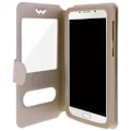 Miniatyrbild 1 av 4: Universal Folio Case Cover - AVIZAR - Guld - Kompatibel med 5,3 till 5,5 tums smartphones - Ekologiskt läder - Soft Shell Guld