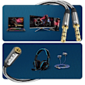 Miniatyrbild 4 av 5: Audio Splitter Adapter Jack 3,5 mm hona till 2x Jack 3,5 mm hane LinQ