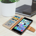 Pikkukuva 3 / 4: Suojus iPhone 6 / 6S / 7 / 8 / SE 2020 Wallet Case Kultainen tukitoiminto Keltainen guldgul