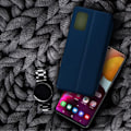 Miniatyrbild 3 av 4: Etui - AVIZAR - Galaxy A51 - Ekoskinn Texturerad - Lock - Kortfack - Ställ Blå Blå