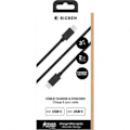 Miniatyrbillede 2 af 2: USB C-kabel - BigBen - 2m - Opladning 3A - Synkronisering - Sort